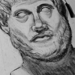 Aristotle Drawing Modern Sketch