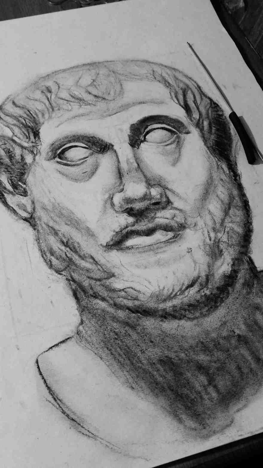 Aristotle Drawing Modern Sketch