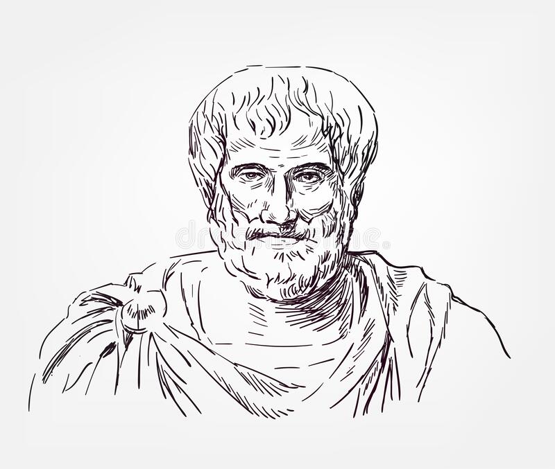Aristotle Drawing Realistic Sketch