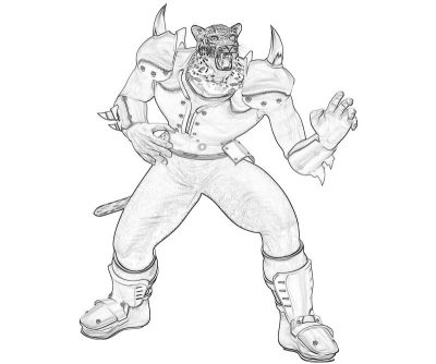 Armor King Tekken, Lucha Libre, Fierce Warrior, Unyielding Strength, Vengeful Spirit Drawing