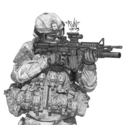Army Drawing Art