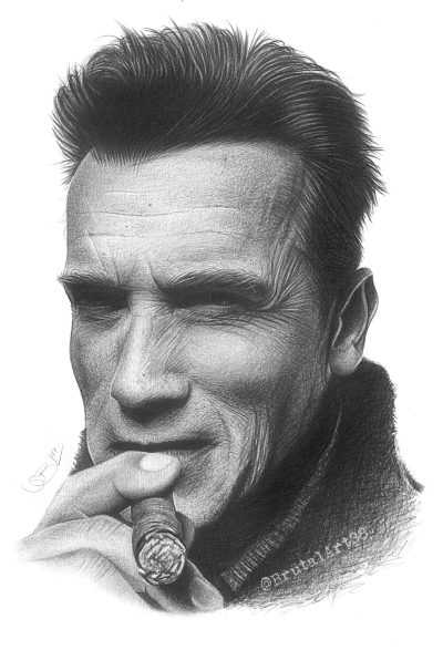 Arnold Schwarzenegger, Filmmaker, Bodybuilder, Politician, Action Star Drawing