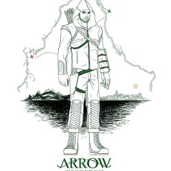 Arrow TV Series Drawing Creative Style