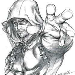 Arrow TV Series Drawing Sketch