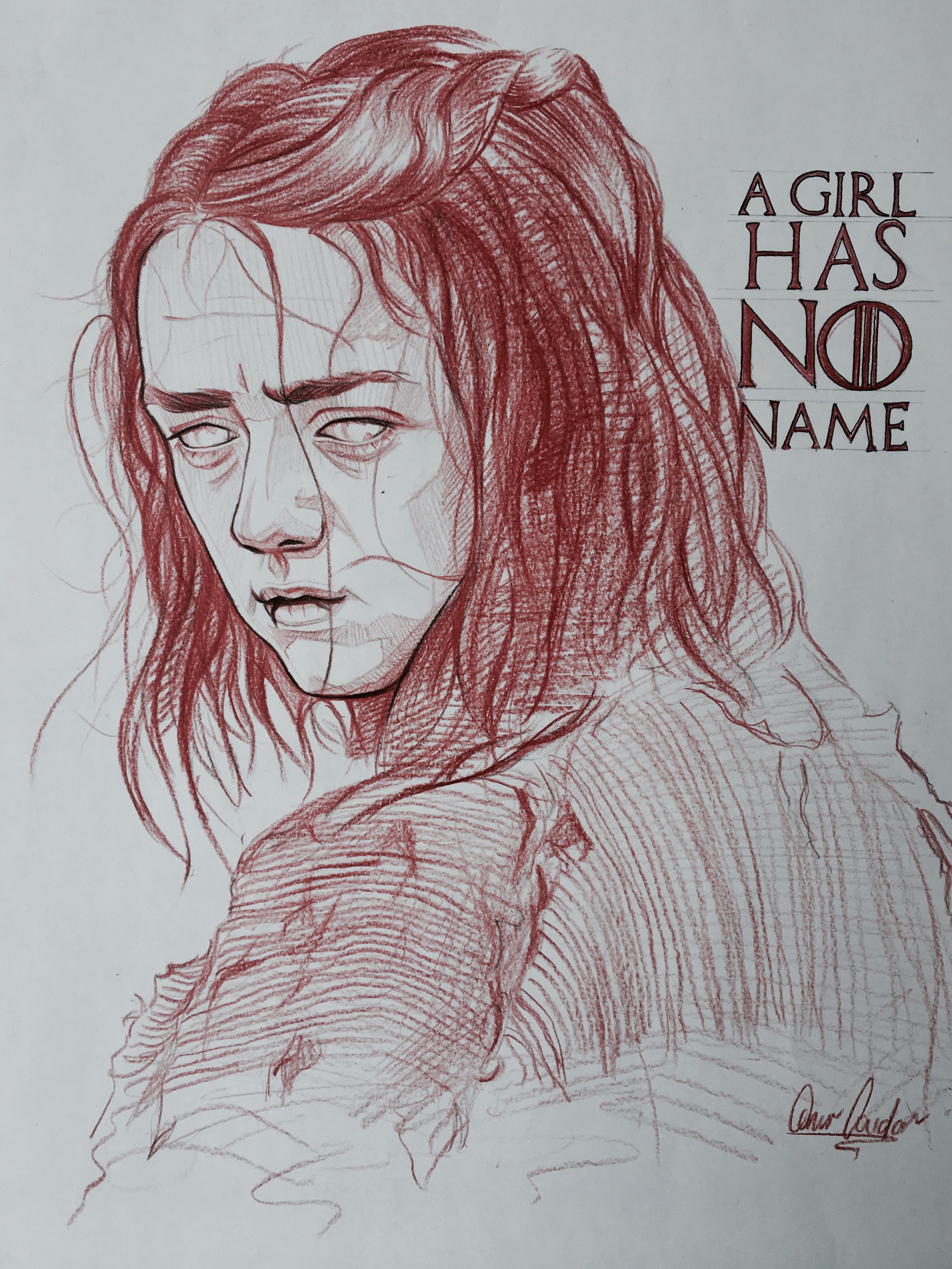 Arya Stark Drawing Amazing Sketch