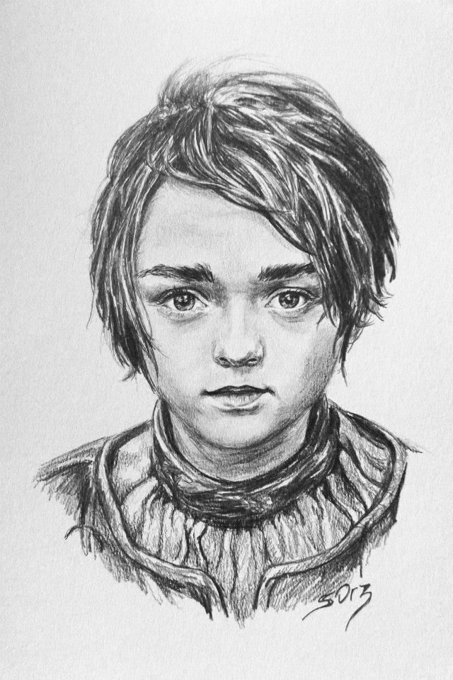 Arya Stark Drawing Artistic Sketching