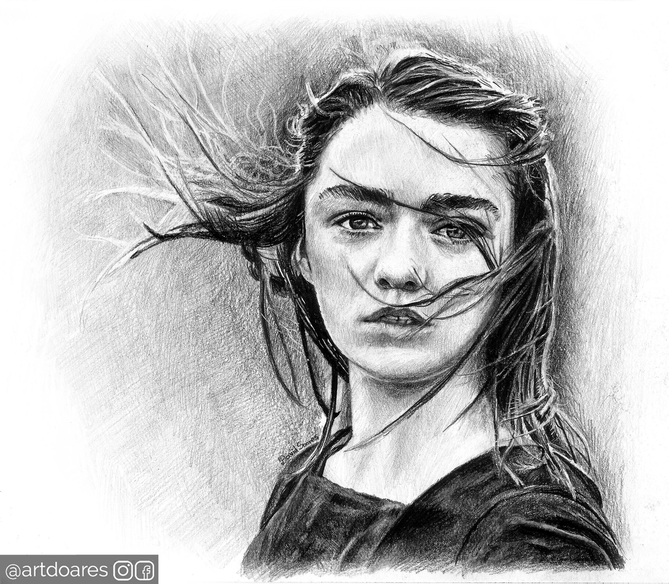 Arya Stark Drawing Detailed Sketch