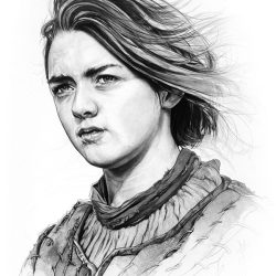 Arya Stark Drawing Hand drawn