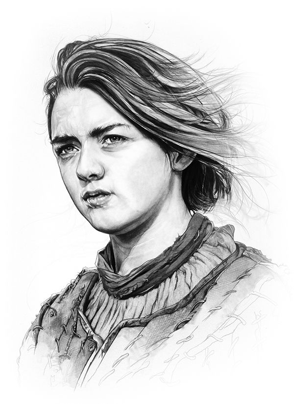 Arya Stark Drawing Hand drawn