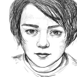 Arya Stark Drawing Intricate Artwork