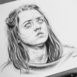 Arya Stark Drawing Modern Sketch