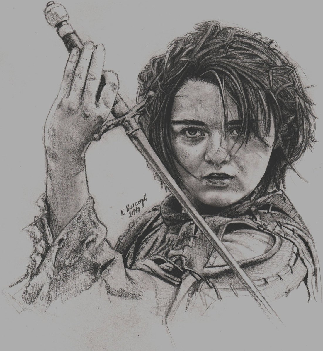Arya Stark Drawing Sketch