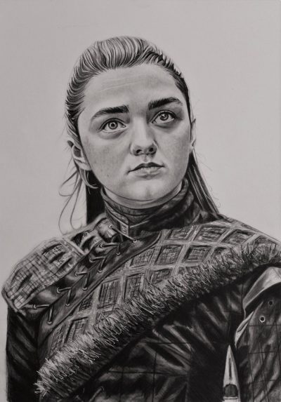 Arya Stark, Stealthy, Independent, Brave, Vengeful, Resourceful Drawing