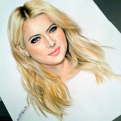 Ashley Benson, Celebrity, Influencer, Actress, Model, Fashionista Drawing