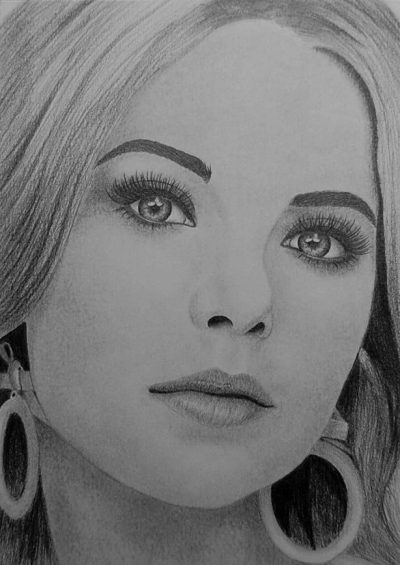 Ashley Benson, Influencer, Actress, Model, Fashionista Drawing