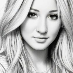 Ashley Tisdale Drawing Art Sketch Image