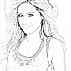 Ashley Tisdale Drawing Artistic Sketching