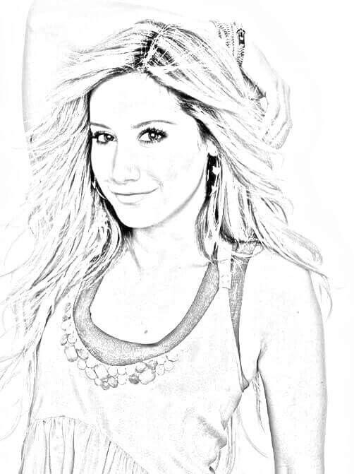 Ashley Tisdale Drawing Artistic Sketching