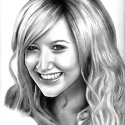 Ashley Tisdale Drawing Hand drawn Sketch