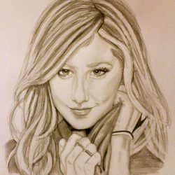 Ashley Tisdale Drawing Sketch