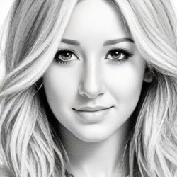 Ashley Tisdale Drawing Sketch Image