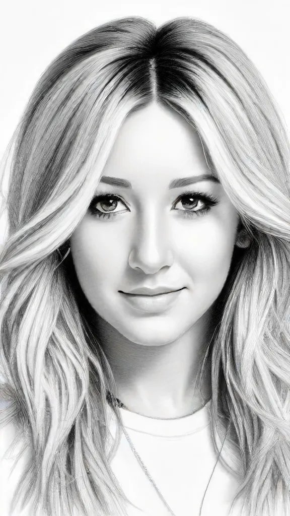 Ashley Tisdale Drawing Sketch Image