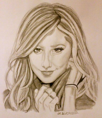 Ashley Tisdale, Disney, Producer, Singer, Actress Drawing