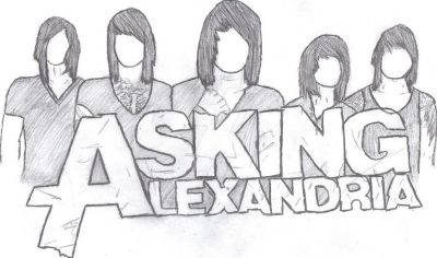 Asking Alexandria, British, Band, Metalcore, Rock Drawing