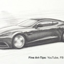 Aston Martin Drawing Hand drawn