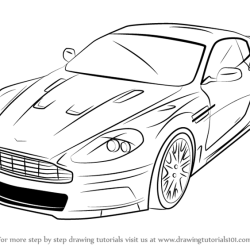 Aston Martin Drawing Intricate Artwork