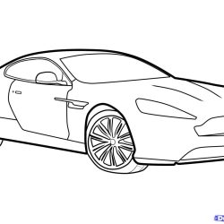 Aston Martin Drawing Professional Artwork