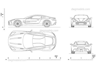 Aston Martin, Engineering, Luxury, Performance, Sports Car Drawing