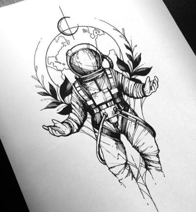 Astronaut, Adventure, Exploration, Space, Discovery Drawing