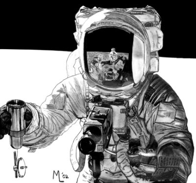 Astronaut, Adventure, Exploration, Innovation, Space Drawing