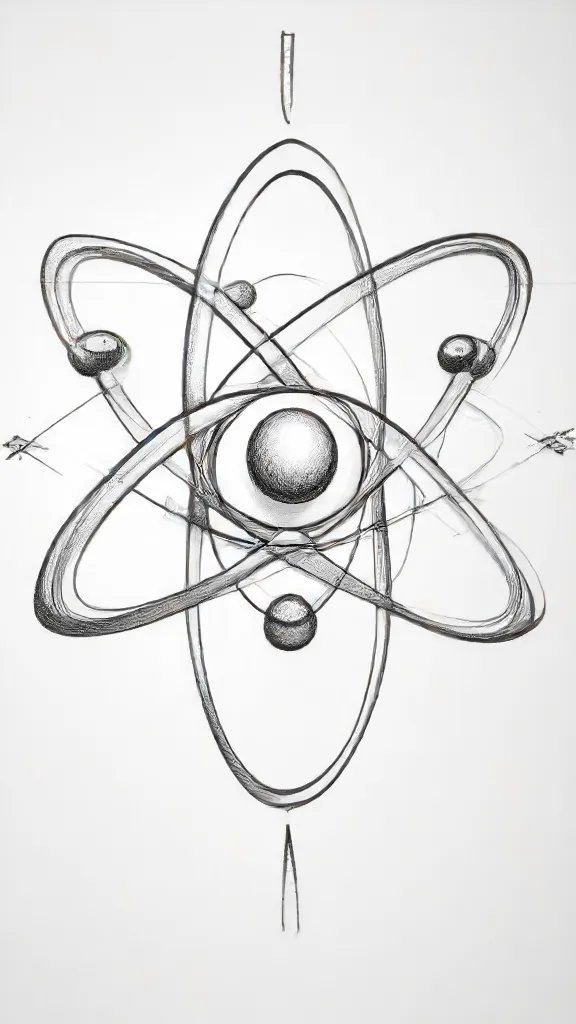 Atom Drawing Sketch Image