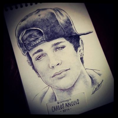 Austin Mahone, Viral Star, Pop Sensation, Teen Heartthrob, Music Artist Drawing