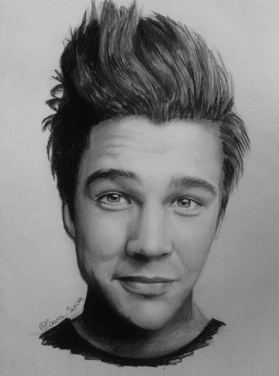 Austin Mahone, Teen Idol, Singer-Songwriter, Pop Sensation, Music Creator Drawing