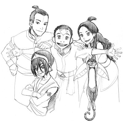 Avatar The Last Airbender, Friendship, Elements, Destiny, Bending Drawing