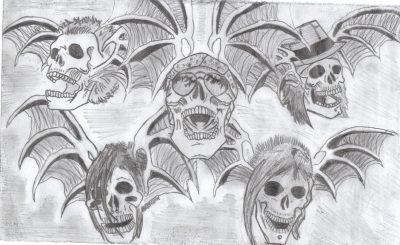 Avenged Sevenfold, Metalcore, Band, Rock, Music Drawing