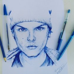 Avicii Drawing Modern Sketch