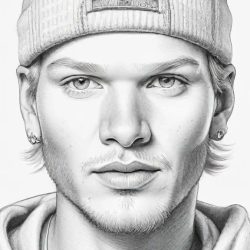 Avicii Drawing Sketch Image