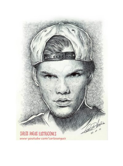 Avicii, DJ, Producer, Legend, Music Drawing