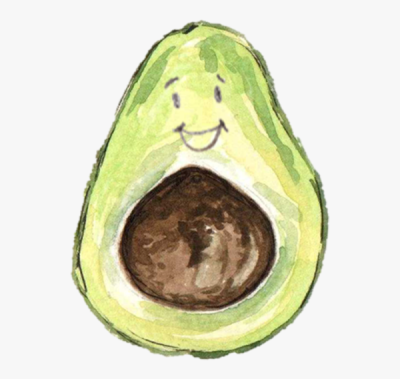 Avocado, Creamy, Nutrient-Dense, Versatile, Healthy Drawing