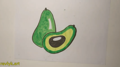 Avocado, Nutrient-Rich, Versatile, Creamy, Delicious Drawing