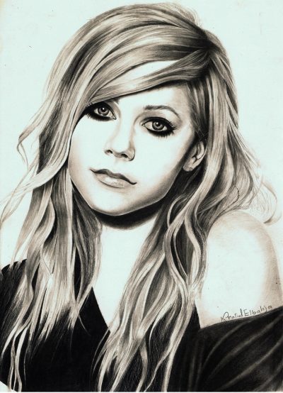 Avril Lavigne, Canadian, Singer-Songwriter, Iconic, Pop-Punk Drawing