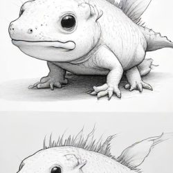 Axolotl Drawing Sketch Image