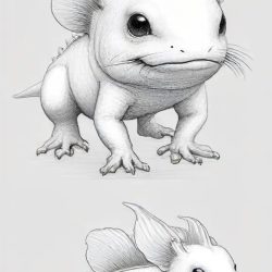 Axolotl Drawing Sketch Picture