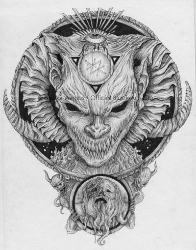 Azazel, Scapegoat, Demons, Wilderness, Atonement Drawing