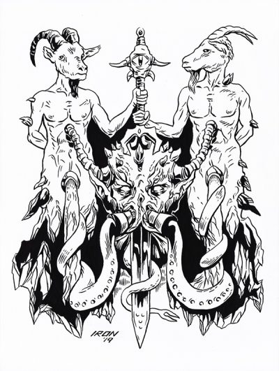 Azazel, Scapegoat, Demons, Wilderness, Atonement Drawing