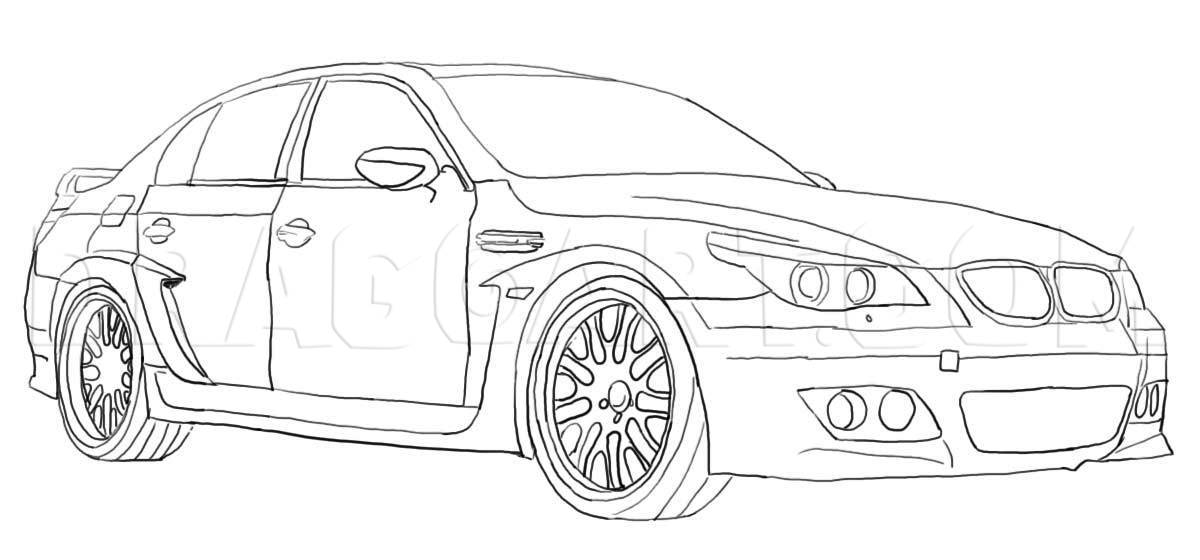BMW Drawing Hand drawn Sketch